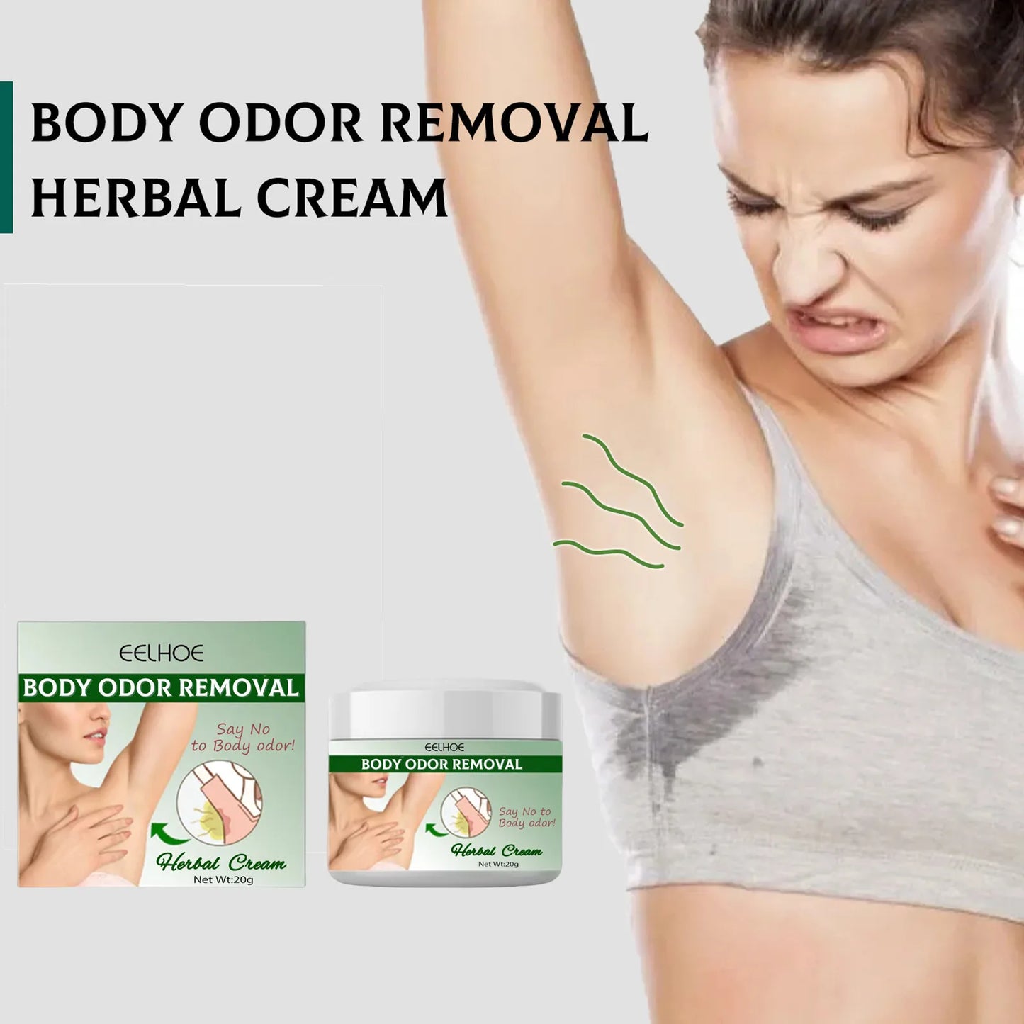 Crème déodorante pour aisselles, élimine les mauvaises odeurs, élimine les odeurs corporelles, Anti-transpiration, rafraîchissant en profondeur, arôme durable, produit de soins pour la peau à base de plantes