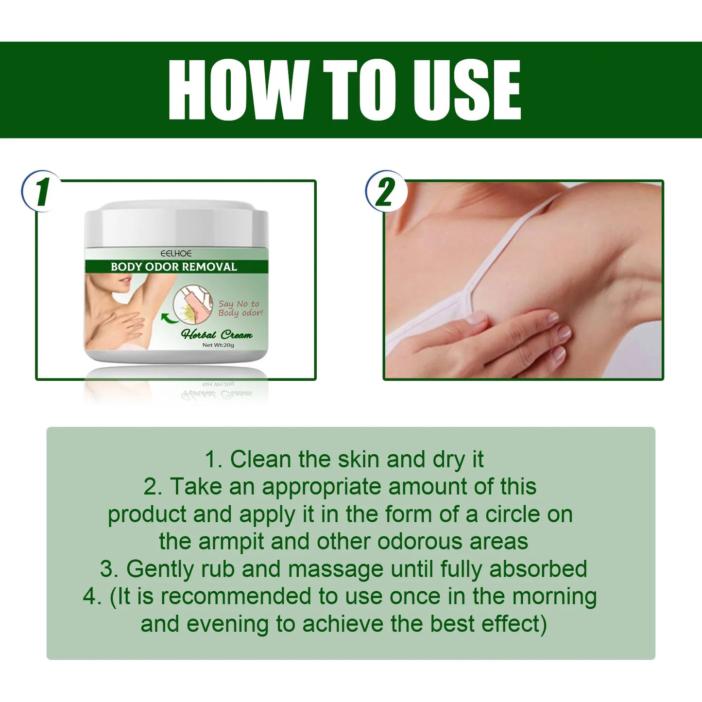 Crème déodorante pour aisselles, élimine les mauvaises odeurs, élimine les odeurs corporelles, Anti-transpiration, rafraîchissant en profondeur, arôme durable, produit de soins pour la peau à base de plantes