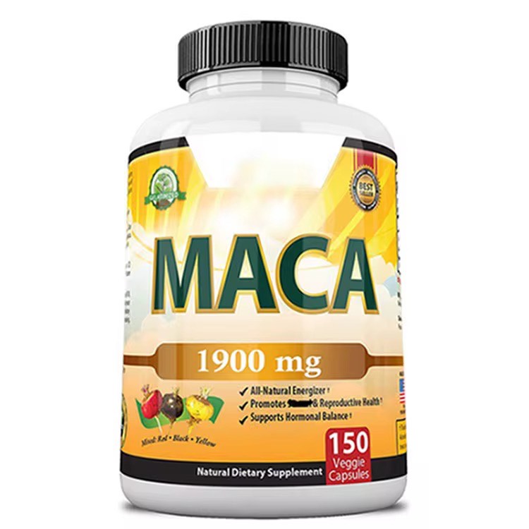 Capsules de racine de Maca 20000 mg Noir Rouge Jaune Couleur Commentaire Vital Utiliser des capsules de racine de Maca Adultes noirs similaires