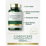 Capsules de champignon Cordyceps Carlyle 1000 mg | 150 capsules | Extrait de champignon souche CS-4 | Sans OGM ni gluten