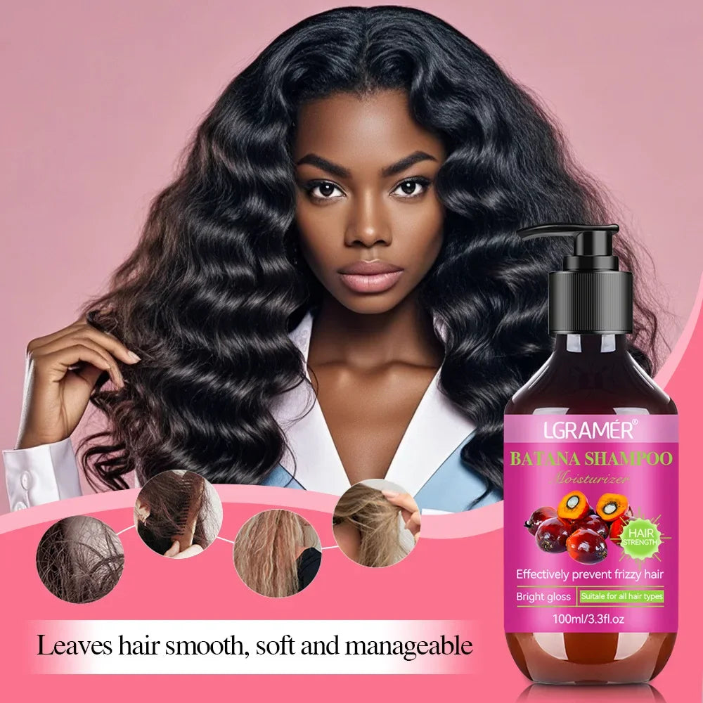 Shampoing contrôlé à l'huile, 100ml, répare les cheveux endommagés, élimine les pellicules, hydrate, soulage les démangeaisons, adapté à tous les cheveux