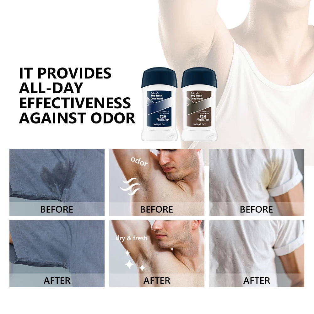 Parfums pour hommes longue durée pour hommes, bâton déodorant pour le corps, dissolvant de sueur, parfums et déodorants pour les aisselles