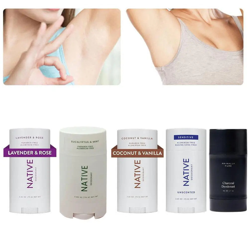 Déodorant corporel Anti-odeur, bâton déodorant naturel pour les aisselles, Application rafraîchissante, crème anti-transpirante, Portable, cadeaux sains
