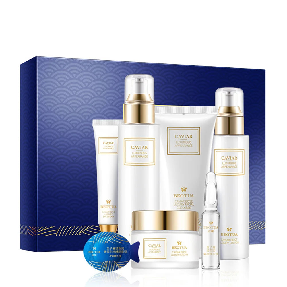 15 pièces Caviar ensemble de soins de la peau ensemble de sérum pour le visage hydratant Anti-rides blanchissant beauté santé coréen Costume de soins de la peau du visage
