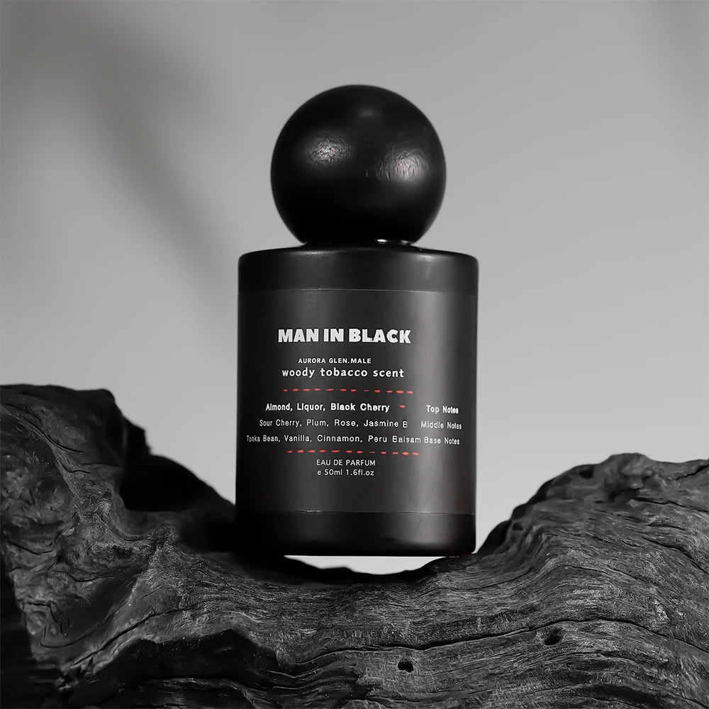 HOMME en noir parfum homme-Woody tabac parfum homme rhum tabac EDT parfum cuir longue durée parfum de soirée