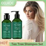 Ensemble de shampoing et après-shampooing, nettoyage en profondeur, hydratant, nourrissant, réparation, contrôle de l'huile sèche endommagée, soins capillaires pour arbre à thé