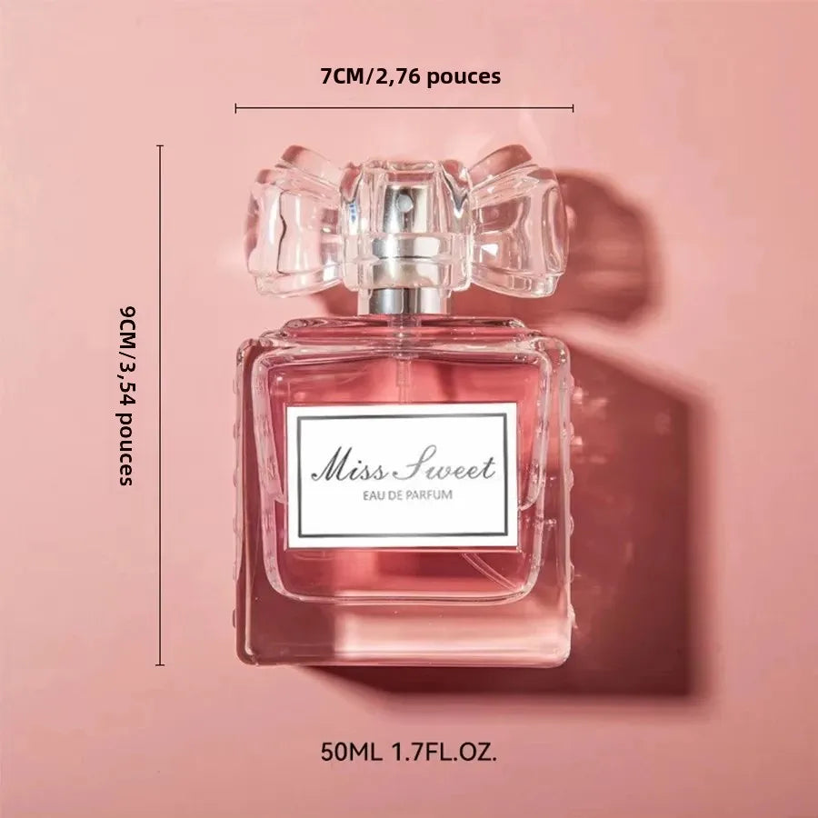50ML 1.7FL.OZ Parfums longue durée pour femmes Notes florales romantiques Eau de Parfum pêche bergamote Rose Patchouli Parfum