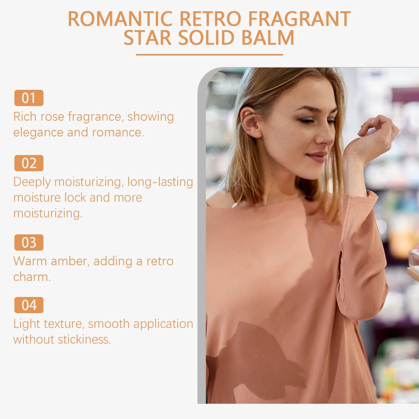Baume solide au phéromone Rose pour femmes, parfum doux et durable, déodorant, pour attacher l'homme, améliore les baumes frais et portables pour le corps