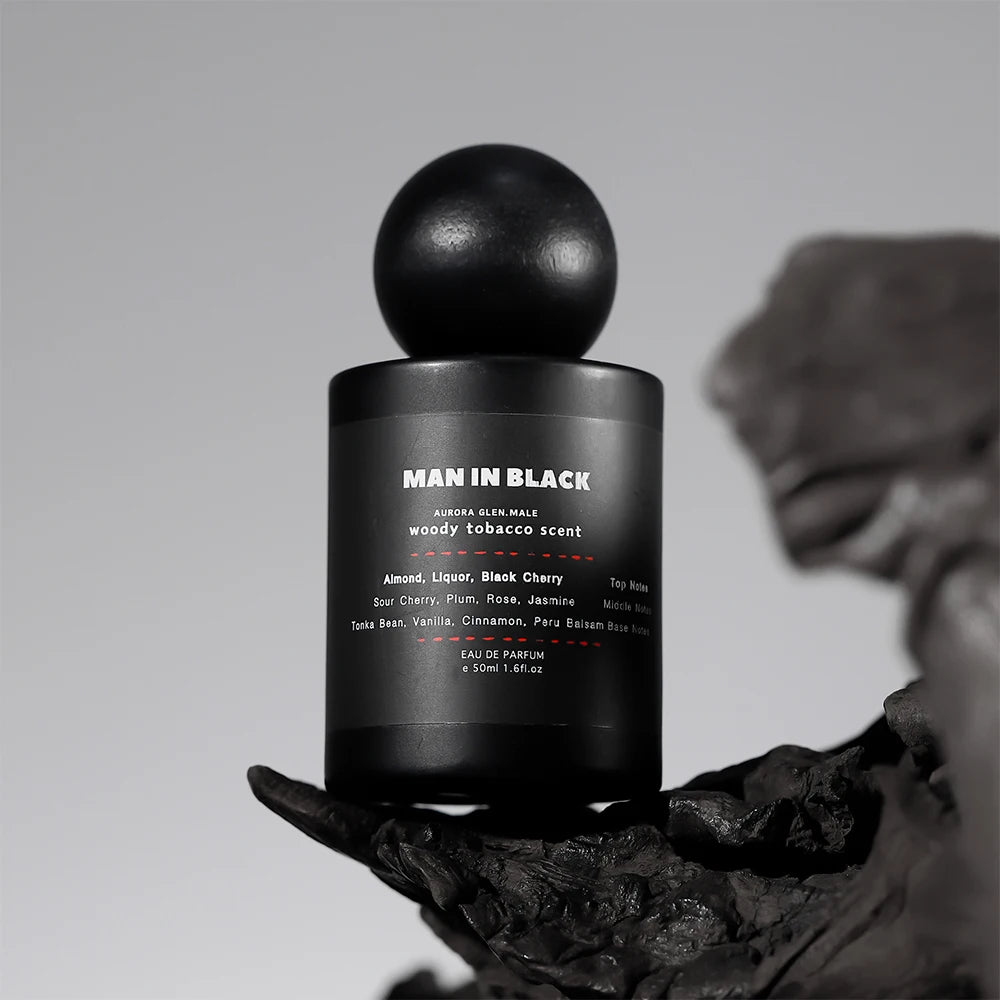 HOMME en noir parfum homme-Woody tabac parfum homme rhum tabac EDT parfum cuir longue durée parfum de soirée