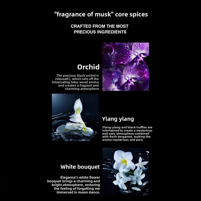 Parfum enchantantant de minuit pour hommes et femmes, 100ml, orchidée, Eau de Parfume longue durée, Spray naturel délicat et frais, unisexe