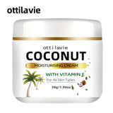 Crème hydratante de noix de coco 24 heures à la vitamine E + collagène | Hypoallergénique et tous types de peau | Extrait de noix de coco nourrissant