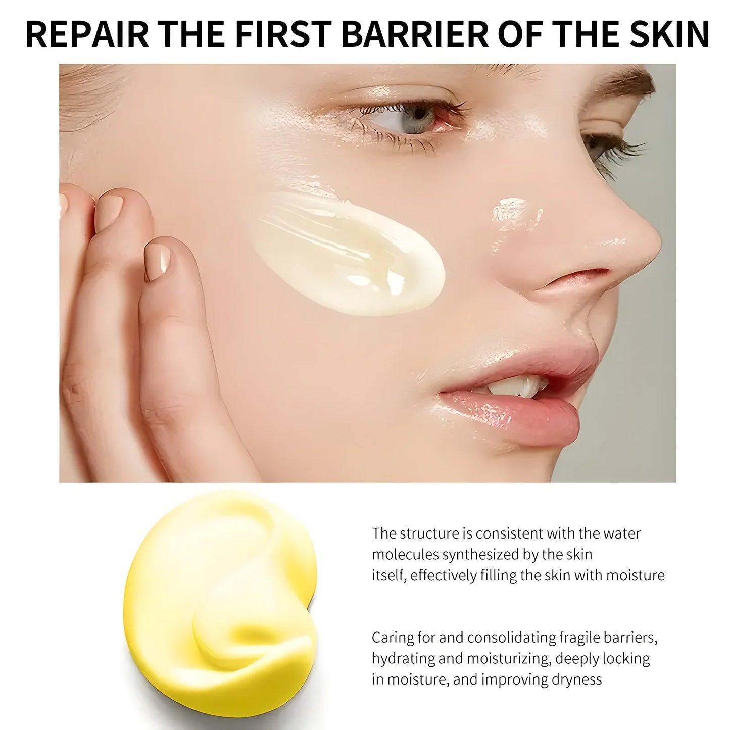 Crème hydratante pour le soin du visage au curcuma et à l'équation au venin, contient du collagène, nourrit en profondeur, convient aux peaux sèches, rugueuses et à l'équation