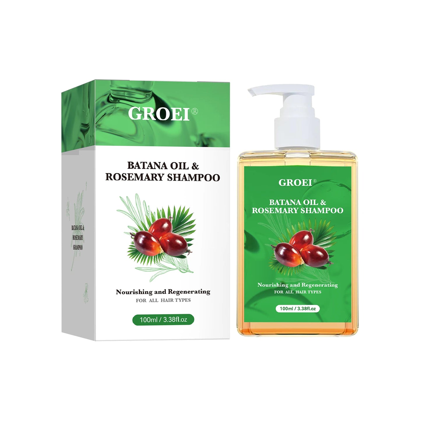 Shampoing nourrissant à l'huile de Batana pour tous les cheveux, 100ML, apaisant, pour le cuir chevelu, réparation Intense, avec extrait de romarin