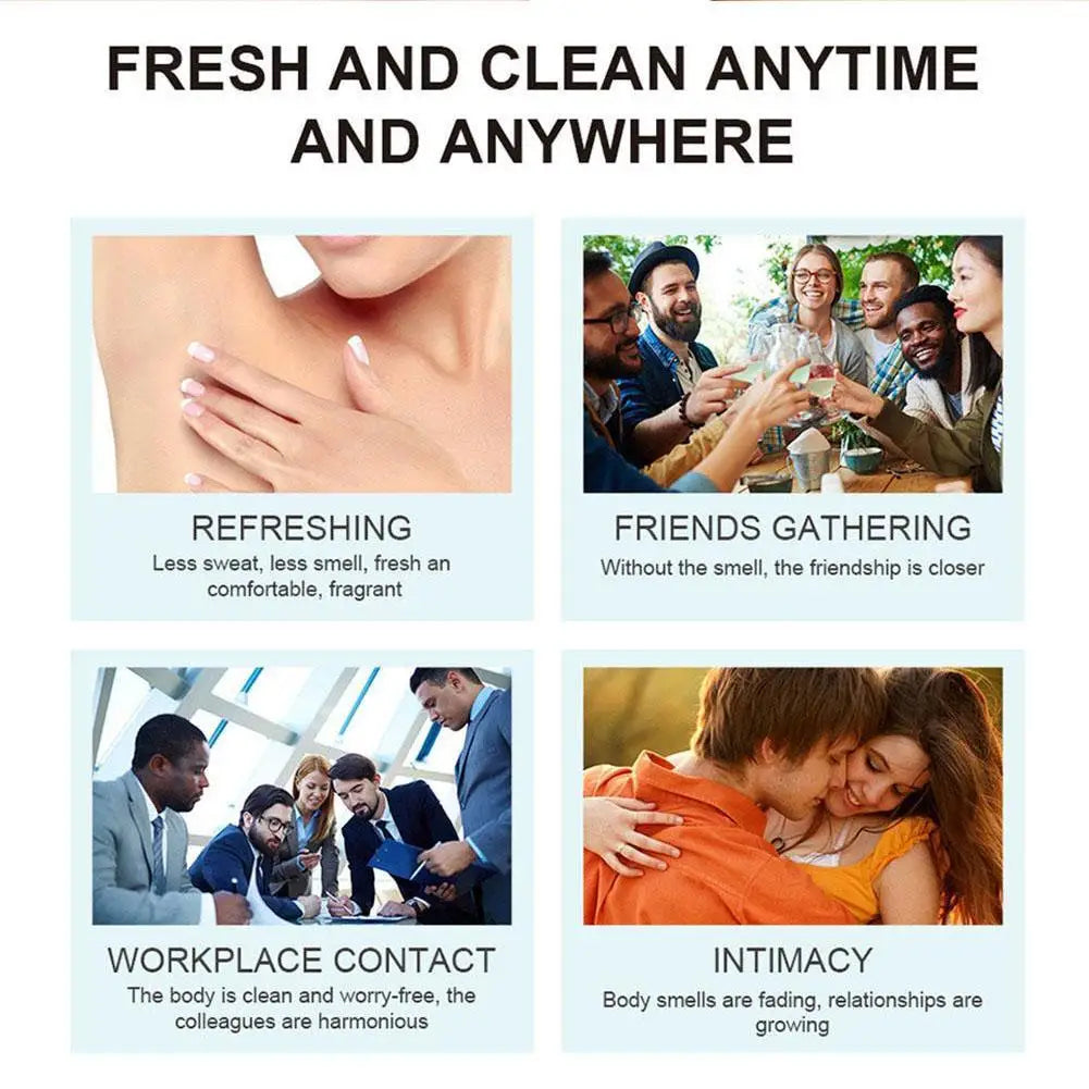 Déodorant corporel Anti-odeur, bâton déodorant naturel pour les aisselles, Application rafraîchissante, crème anti-transpirante, Portable, cadeaux sains