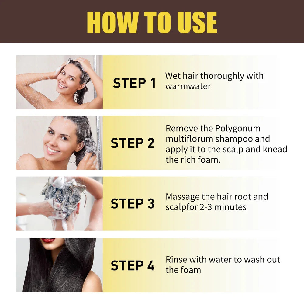 Nouveau shampooing de couleur de cheveux 3 en 1, fait instantané des cheveux de blanc au brun, manchon de protection de couleur de cheveux naturels pour femmes, 100ML
