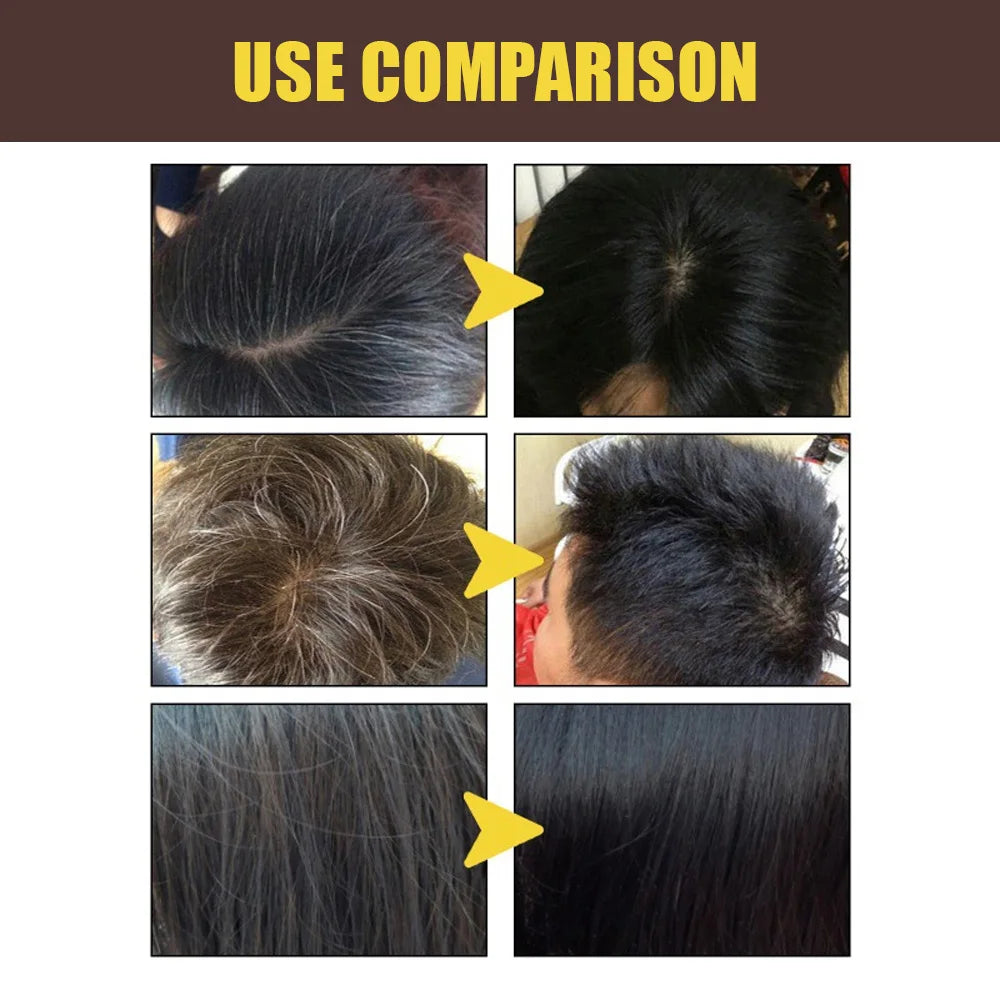 Nouveau shampooing de couleur de cheveux 3 en 1, fait instantané des cheveux de blanc au brun, manchon de protection de couleur de cheveux naturels pour femmes, 100ML