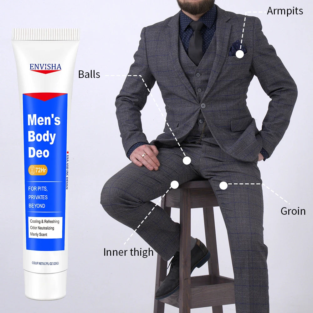 ENVISHA – Lotion pour le corps pour hommes, pour parties intimes, aisselles, fesses, déodorant, durable, parfum, beauté et santé, 72 heures