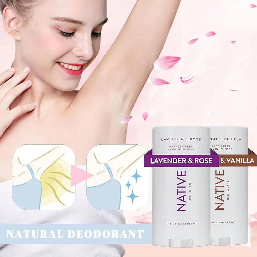 Déodorant corporel Anti-odeur, bâton déodorant naturel pour les aisselles, Application rafraîchissante, crème anti-transpirante, Portable, cadeaux sains
