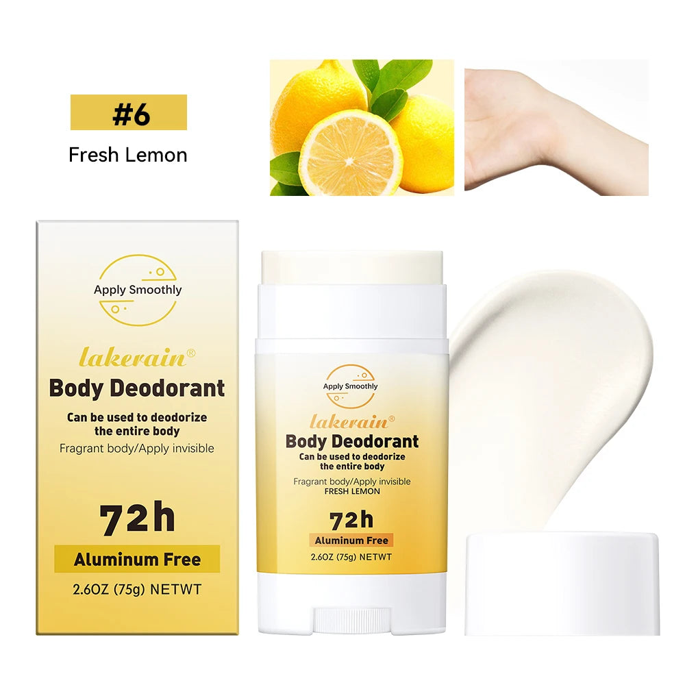 Baume déodorant pour tout le corps, parfum frais à Long terme, pour hommes et femmes, pour éliminer les odeurs corporelles, 72 heures de contrôle des odeurs