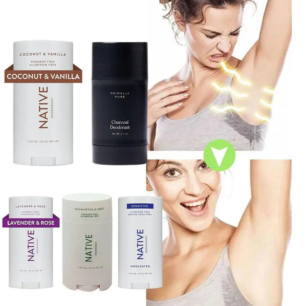 Déodorant corporel Anti-odeur, bâton déodorant naturel pour les aisselles, Application rafraîchissante, crème anti-transpirante, Portable, cadeaux sains