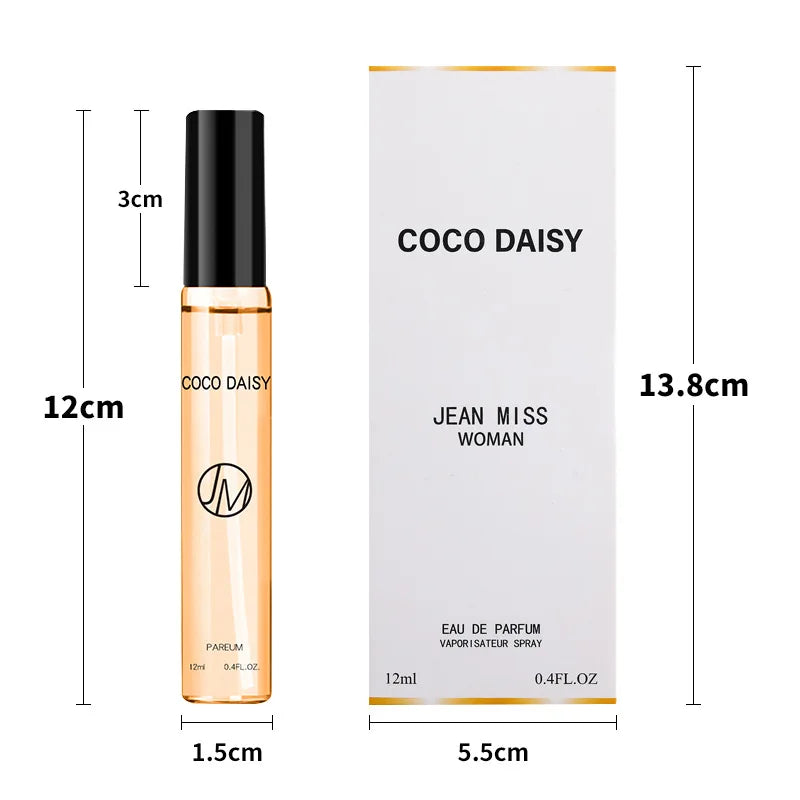 12ml JEAN MISS EAU DE PARFUM Légères Fleurs Rose Parfum Parfum Spray Corps pour Femmes Fille Exquis Portable Parfum Sexy