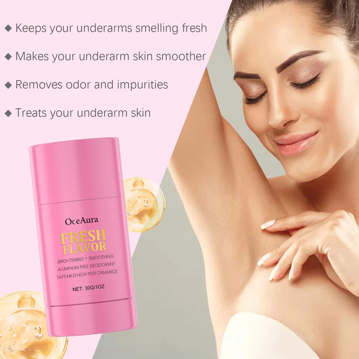 Bâton déodorant parfumé pour améliorer les aisselles, mauvais odeur, arrêter la transpiration, garder les aisselles, crème rafraîchissante pour l'élimination des odeurs corporelles pour femmes et hommes
