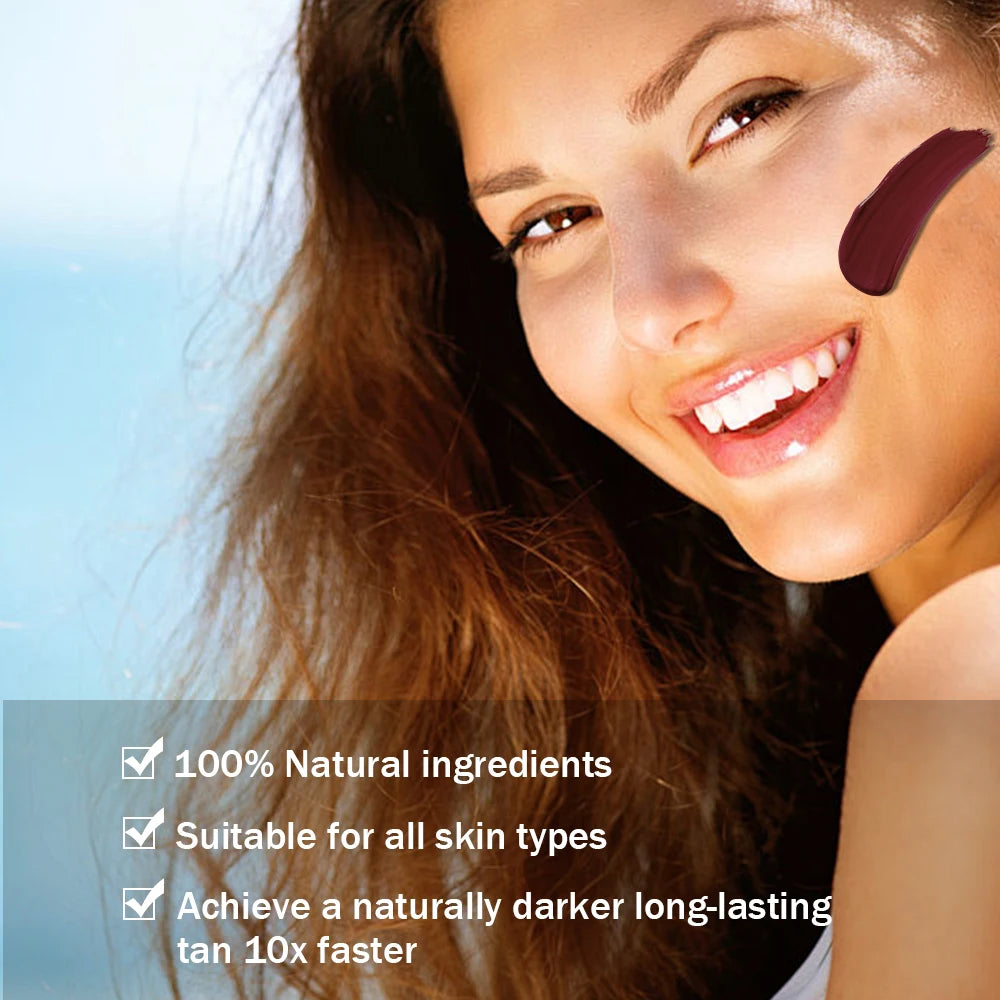 Crème bronzante naturelle pour la beauté du visage et du corps, obtenir une peau brune naturelle sans odeur irritante, hydratante et nourrissante