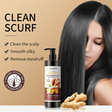 SADOER shampooing au gingembre pour cheveux gras du cuir chevelu rafraîchissant adoucissant nettoyant extrait de gingembre naturel shampooing volumateur de contrôle de l'huile
