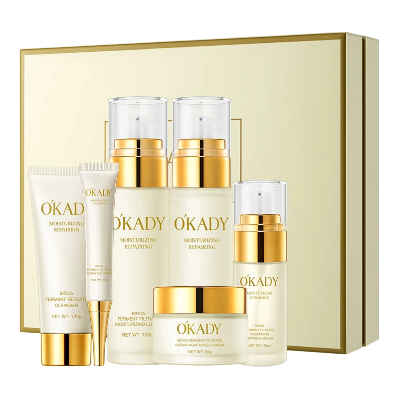 OKADY offres spéciales faible remise Bifida Ferment Lysate hydratant Anti-âge Lotion Toner crème bio ensemble de soins de la peau