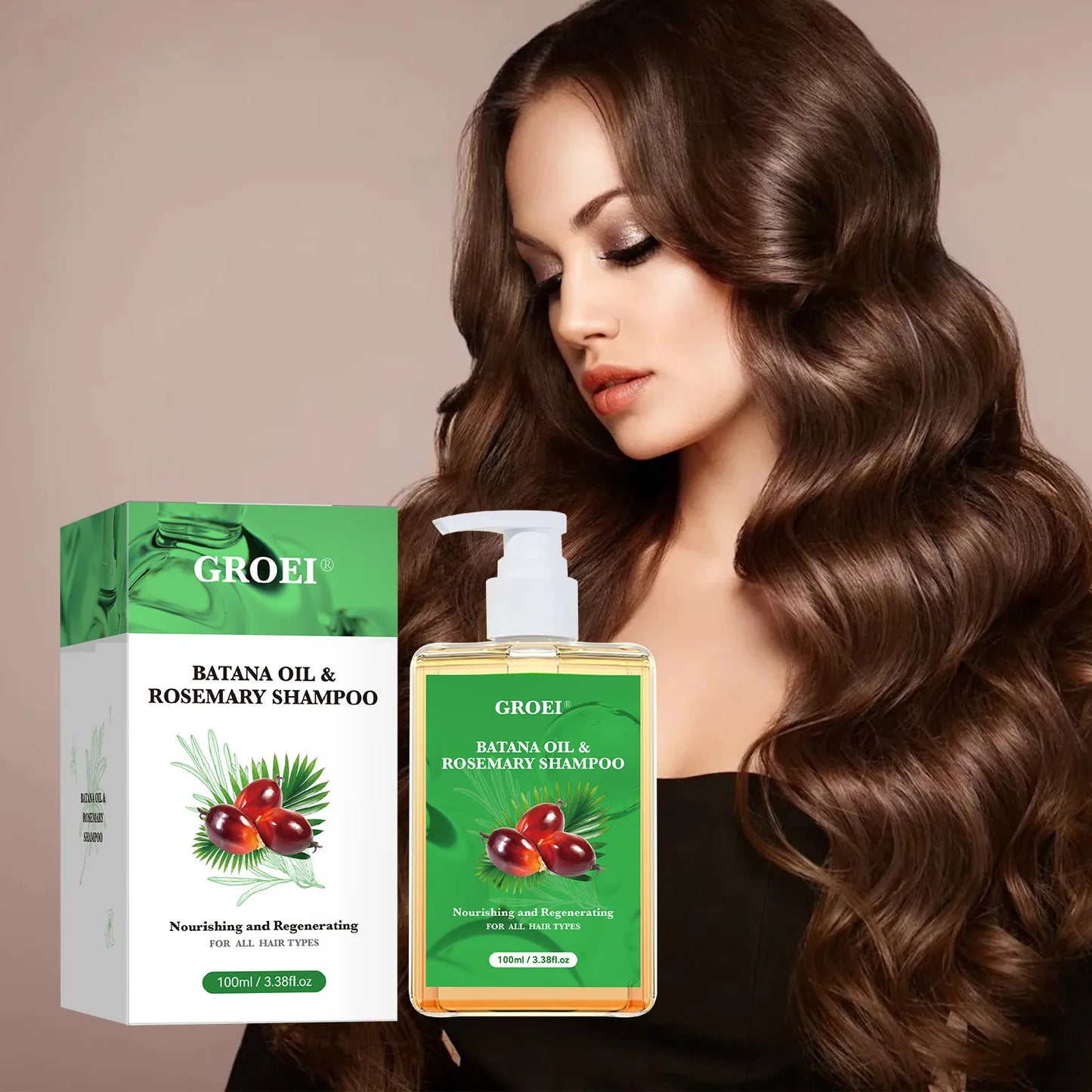 Shampoing nourrissant à l'huile de Batana pour tous les cheveux, 100ML, apaisant, pour le cuir chevelu, réparation Intense, avec extrait de romarin