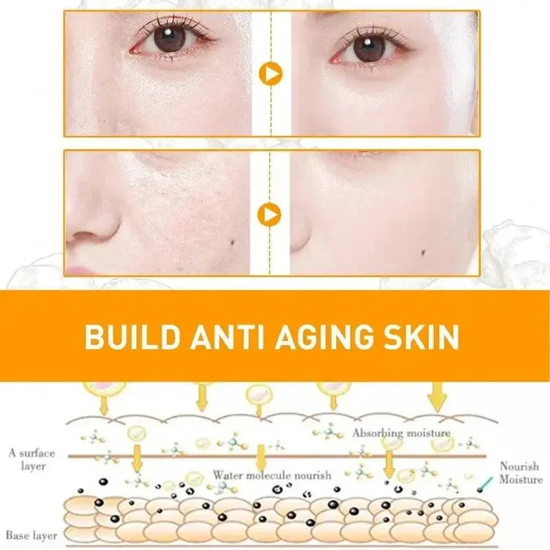 Rétinol naturel curcuma vitamine C crème blanchissante pour le visage hydratant raffermissant hyaluronique éclaircissant estompe les ridules soins de la peau