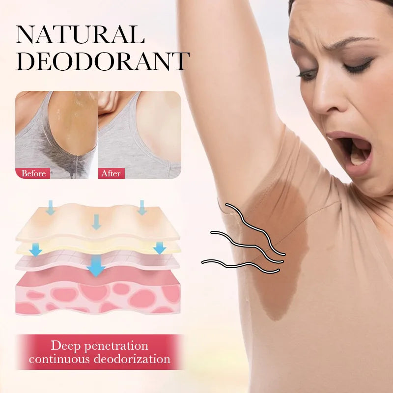 SADOER femmes Anti sueur déodorant rouleau sueur corps aisselles aisselles cou réduit les odeurs rafraîchissant arrêter la crème de transpiration