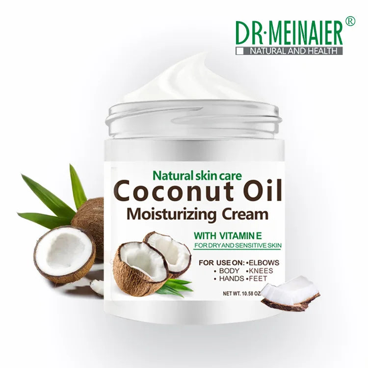 Huile de noix de coco naturelle biologique, 300g/10,58 fl.oz, réparation pressée à froid, peau sèche, soins capillaires, Massage corporel, crème hydratante