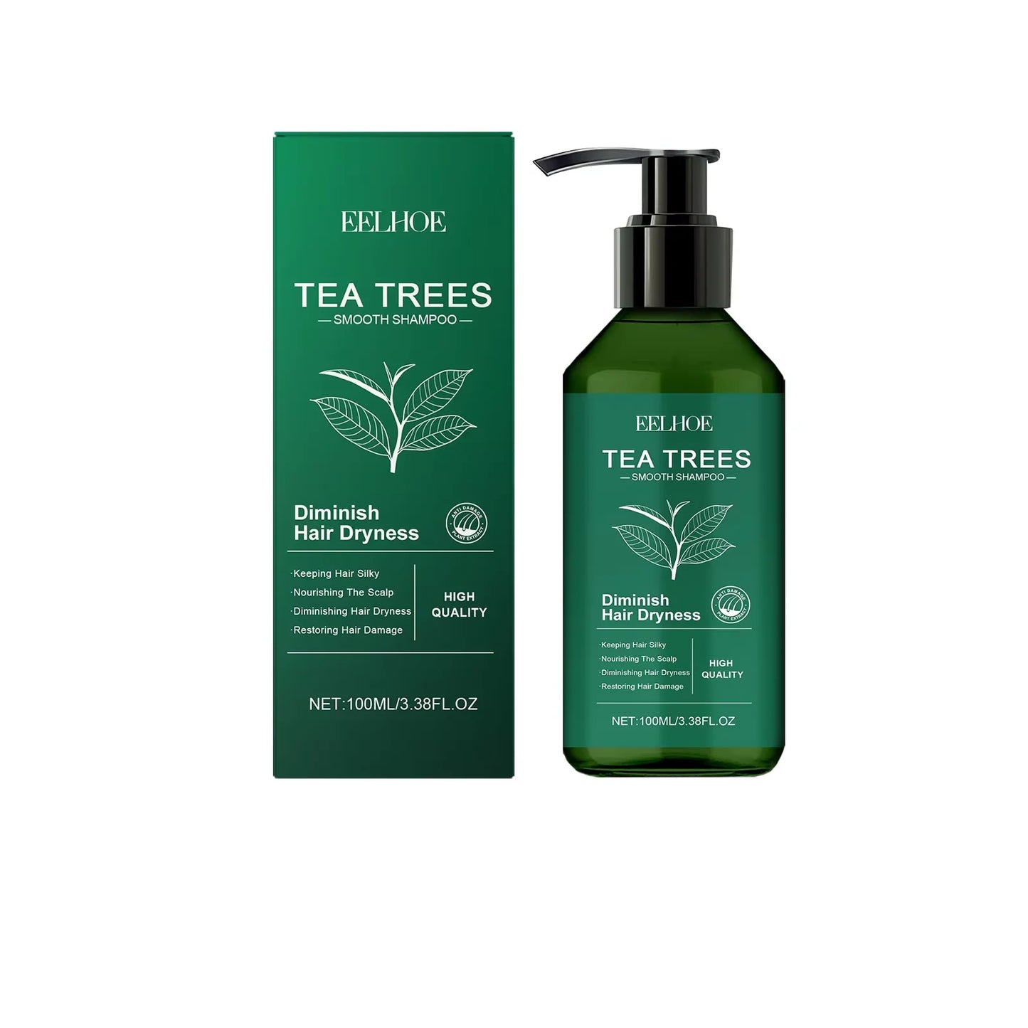 Ensemble de shampoing et après-shampooing, nettoyage en profondeur, hydratant, nourrissant, réparation, contrôle de l'huile sèche endommagée, soins capillaires pour arbre à thé