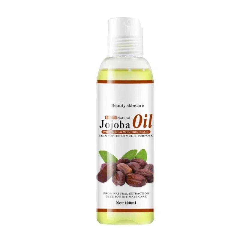 Huile de Jojoba organique naturelle de marque, 100ml, soins pour la peau, soulage le Stress, détend, hydrate, éclaircit, huile essentielle