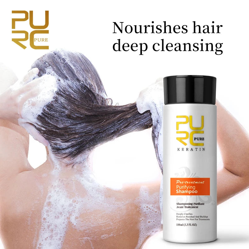 PURC-Shampooing supporter fiant KerBrian, traitement des cheveux, livres profonds, lissage, lissage, soins capillaires, beauté, santé, 100ml