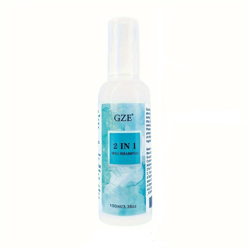 Shampoing pour perruque GZE 2 en 1 pour cheveux synthétiques, trempage et rinçage, nettoyage en profondeur, revitalise, hydrate