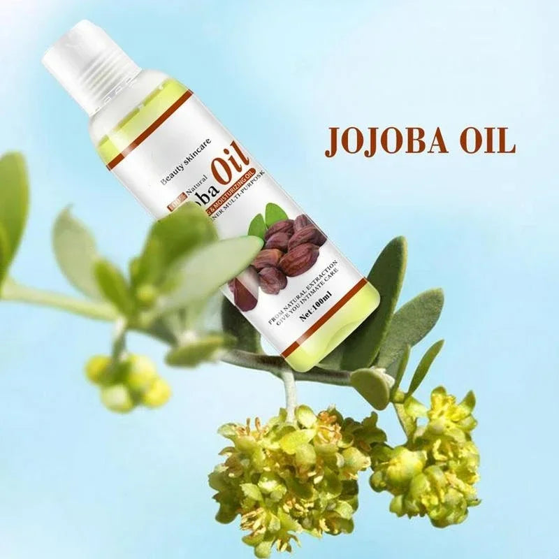 Huile de Jojoba organique naturelle de marque, 100ml, soins pour la peau, soulage le Stress, détend, hydrate, éclaircit, huile essentielle