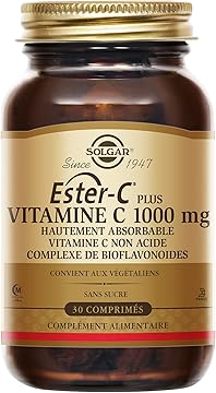 Solgar Ester-C® Plus 1000 mg - Défenses Immunitaires - Vitamine C - Antioxydants - Réduction de la fatigue - Immunité - Vitalité et énergie - Complément Alimentaire - Flacon de 30 comprimés