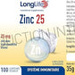 LongLife® Zinc 25 | Haut dosage 25mg zinc à biodisponibilité élevée | Plus de 100 jours de traitement | Défenses immunitaires, renforce peau et os | Végan et sans gluten