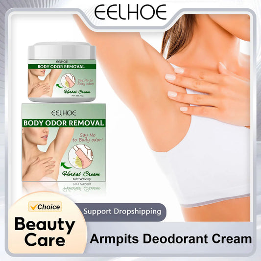 Crème déodorante pour aisselles, élimine les mauvaises odeurs, élimine les odeurs corporelles, Anti-transpiration, rafraîchissant en profondeur, arôme durable, produit de soins pour la peau à base de plantes