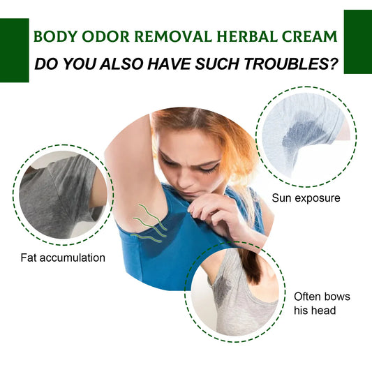 Crème déodorante pour aisselles, élimine les mauvaises odeurs, élimine les odeurs corporelles, Anti-transpiration, rafraîchissant en profondeur, arôme durable, produit de soins pour la peau à base de plantes