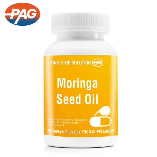 Supplément Marque Privée Supplément pour Femmes Soutien à la Santé de la Peau Récupération de la Peau Rajeunissement Huile de Graines de Moringa 1000Mg Capsule Gélule