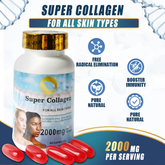 Super collagène acide hyaluronique poudre lot cheveux collagène capsule blanchissant la peau surabondance athion capsules