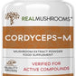Capsules de Cordyceps Real Mushrooms - Supplément de performance à l'extrait de champignon Cordyceps pour l'énergie et le soutien immunitaire. Supplément végétalien, sans OGM, 120 capsules