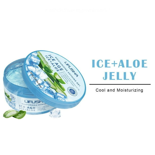 Gelée glacée à 99 % d'aloe vera LIFUSHA Gel hydratant apaisant en profondeur Gel hydratant rafraîchissant et éclaircissant