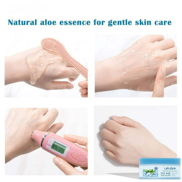 Gelée glacée à 99 % d'aloe vera LIFUSHA Gel hydratant apaisant en profondeur Gel hydratant rafraîchissant et éclaircissant