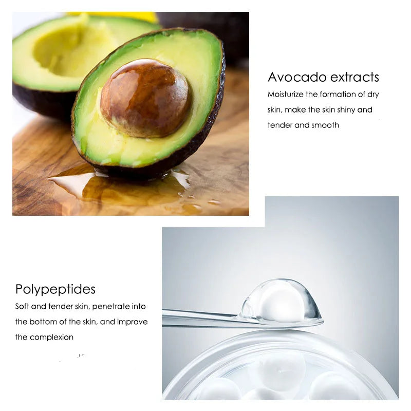 5 pièces/ensemble IMAGES avocat ensembles de soins de la peau crème hydratante pour le visage sérum nettoyant pour le visage crème pour les yeux produits de soins de la peau