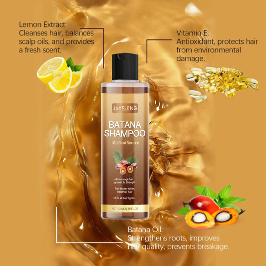 Shampoing pour cheveux Batana, nettoyage du cuir chevelu, réparation des extrémités fendues, contrôle de l'huile, nourrissant, hydratant, rafraîchissant, lisse, renforcement des cheveux