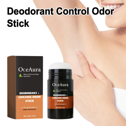 Bâton déodorant anti-transpirant en bois de santal ambre naturel, parfum durable, rafraîchissant, odeur du corps des aisselles, baume dissolvant d'odeurs de sueur